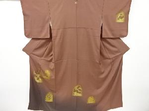 菊桔梗模様一つ紋訪問着